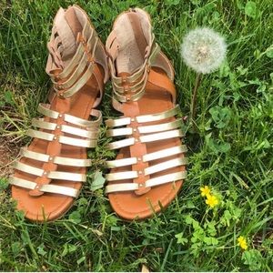Madden Girl Gold Gladiator Sandals✨